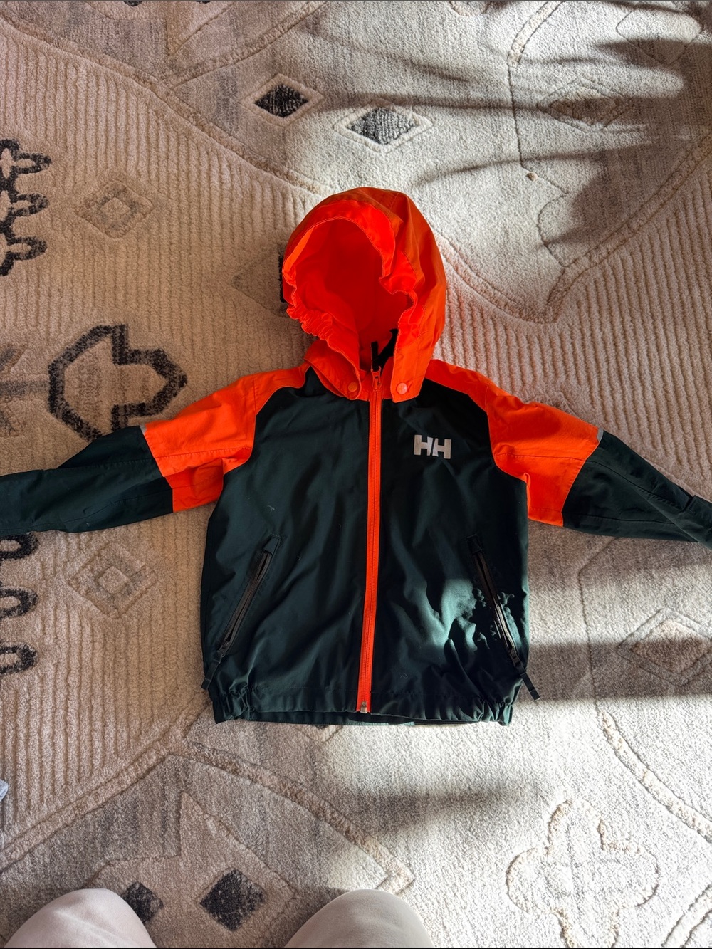 Helly Hansen Black & Orange Hooded Shell Jacket